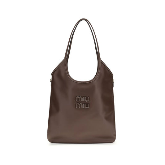 Sac bandoulière Miu Miu Bos Taurus en cuir de veau marron