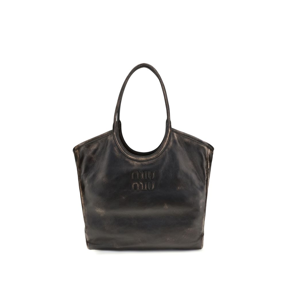 Sac bandoulière Miu Miu Bos Taurus en cuir de veau marron