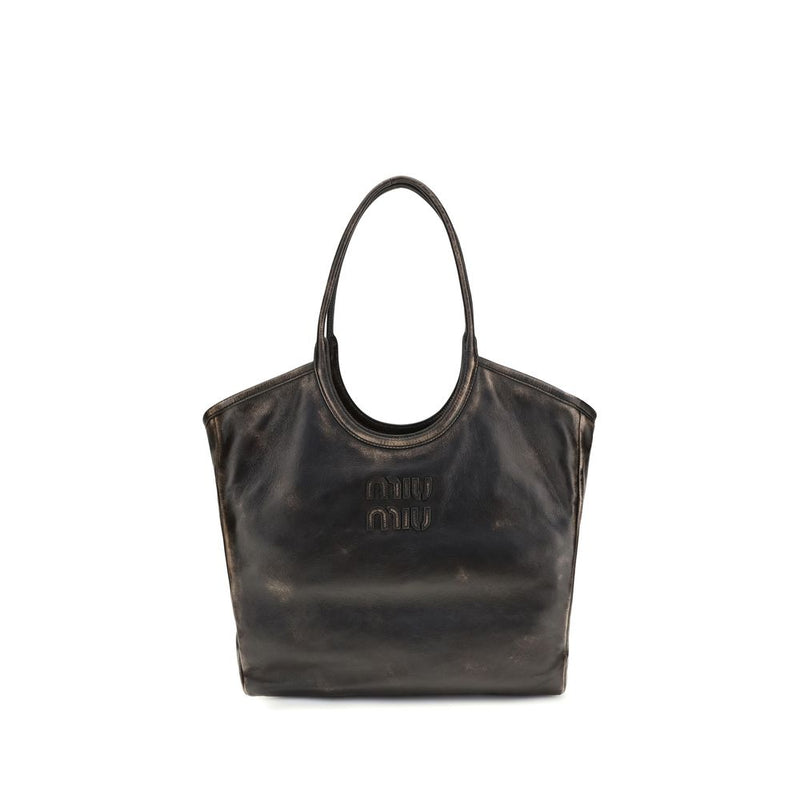 Sac bandoulière Miu Miu Bos Taurus en cuir de veau marron
