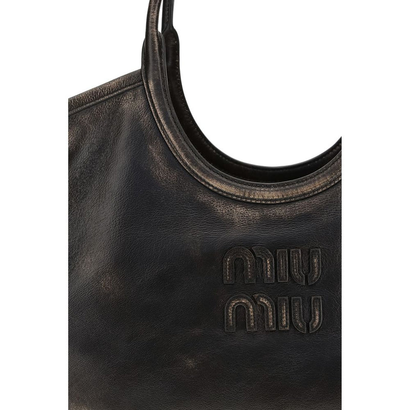 Sac bandoulière Miu Miu Bos Taurus en cuir de veau marron