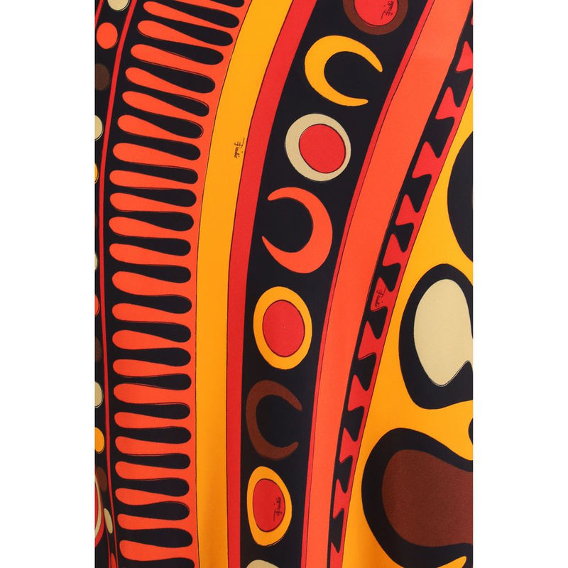 Robe longue en soie multicolore Emilio Pucci