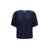 Brunello Cucinelli Blue Cashmere Sleeveless Sweater