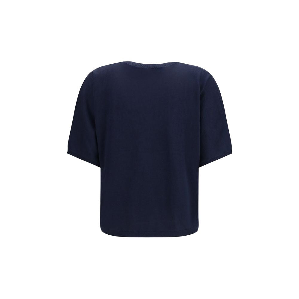 Brunello Cucinelli Blue Cashmere Sleeveless Sweater