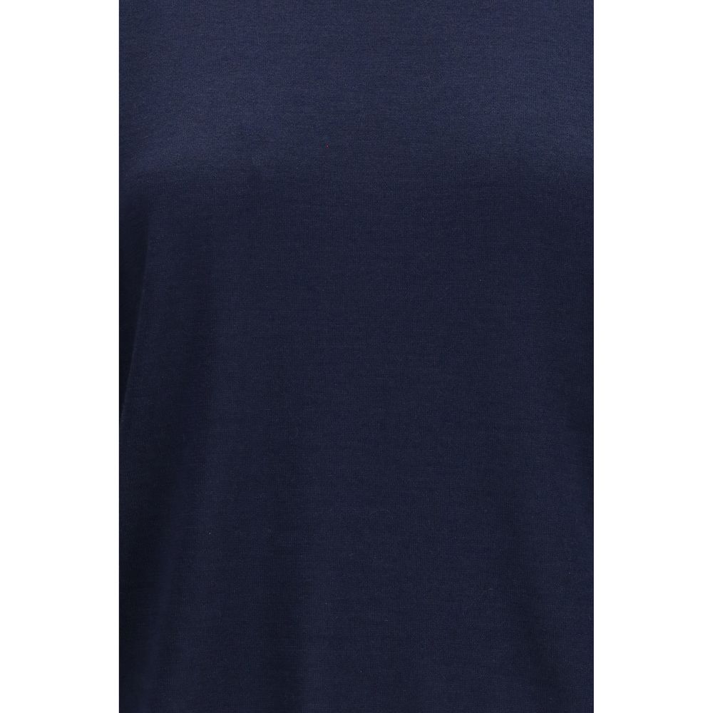 Brunello Cucinelli Blue Cashmere Sleeveless Sweater