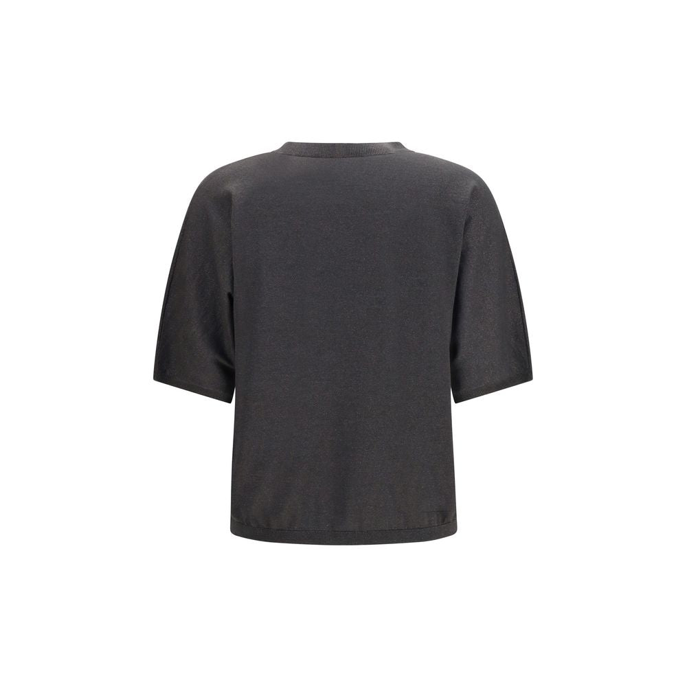 Brunello Cucinelli Gray Cashmere and Silk Sweater for Women