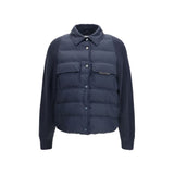 Brunello Cucinelli Monil Chain Blue Polyester Jacket