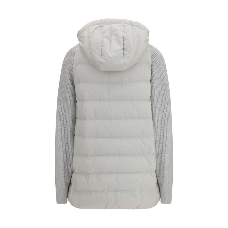 Brunello Cucinelli Gray Polyamide Puffer Jacket