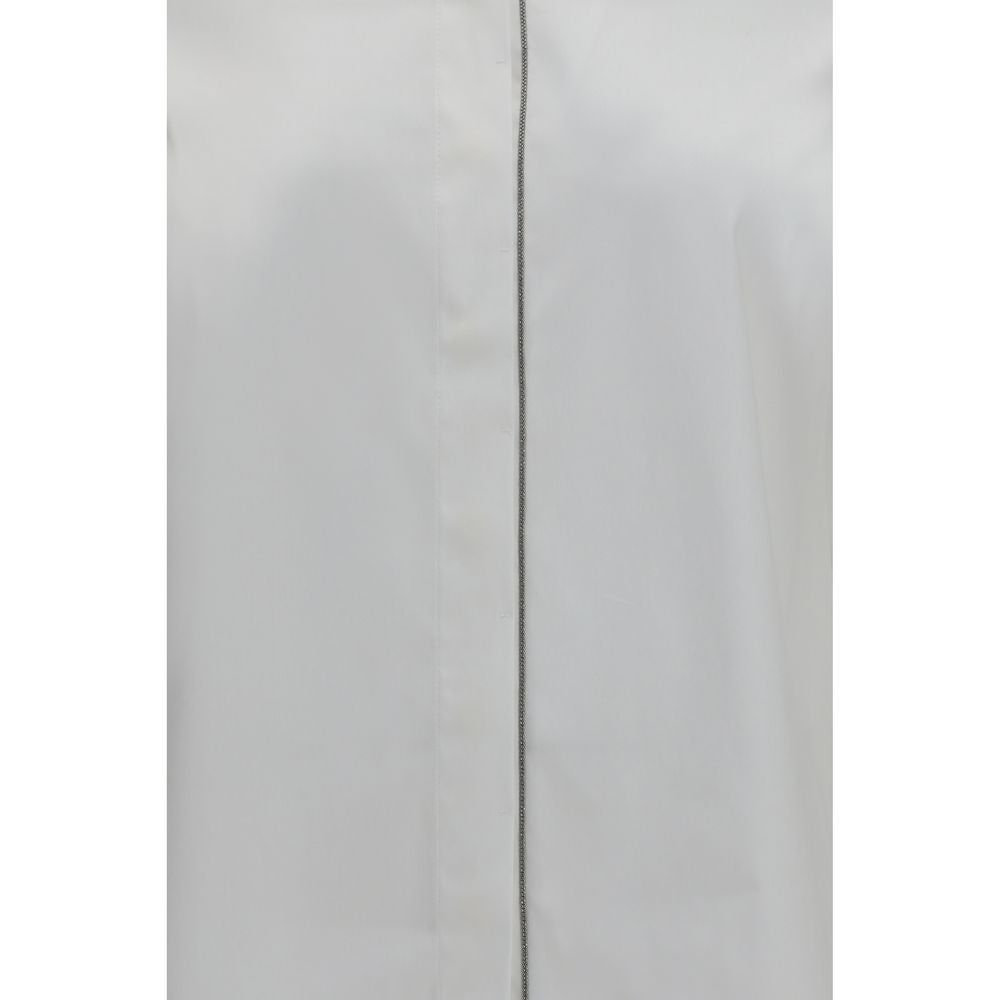 Brunello Cucinelli White Cotton Dress Shirt for Women
