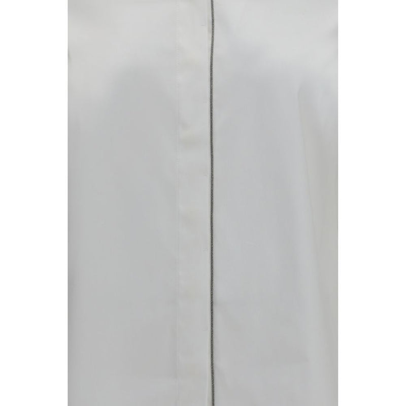 Brunello Cucinelli White Cotton Dress Shirt - Elegant & Timeless