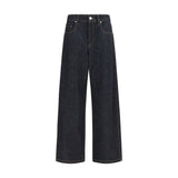 Brunello Cucinelli Blue Cotton Straight-Leg Jeans for Women