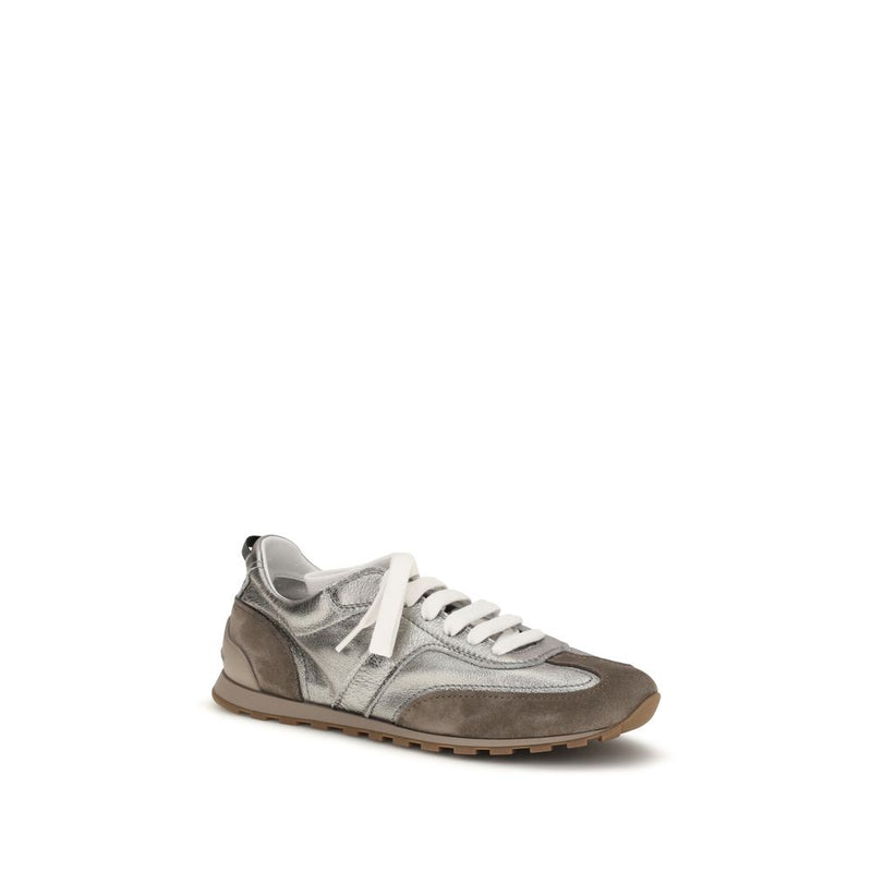 Brunello Cucinelli Multicolor Calf Leather Bos Taurus Sneakers