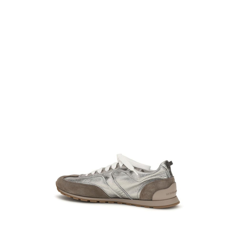 Brunello Cucinelli Multicolor Calf Leather Bos Taurus Sneakers
