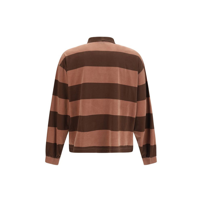 Represent Brown Cotton Rugby Polo Shirt