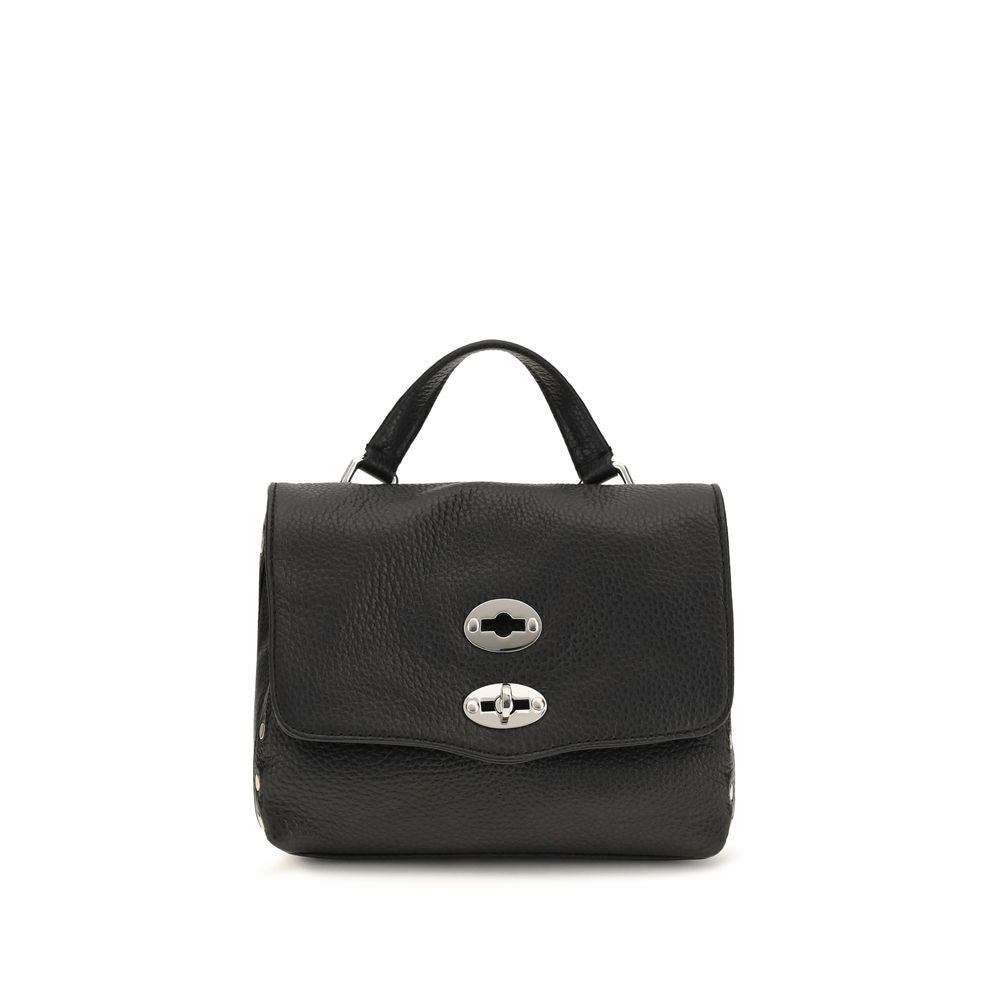 Zanellato Black Calf Leather Bos Taurus Shoulder Bag