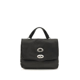 Zanellato Black Calf Leather Bos Taurus Shoulder Bag