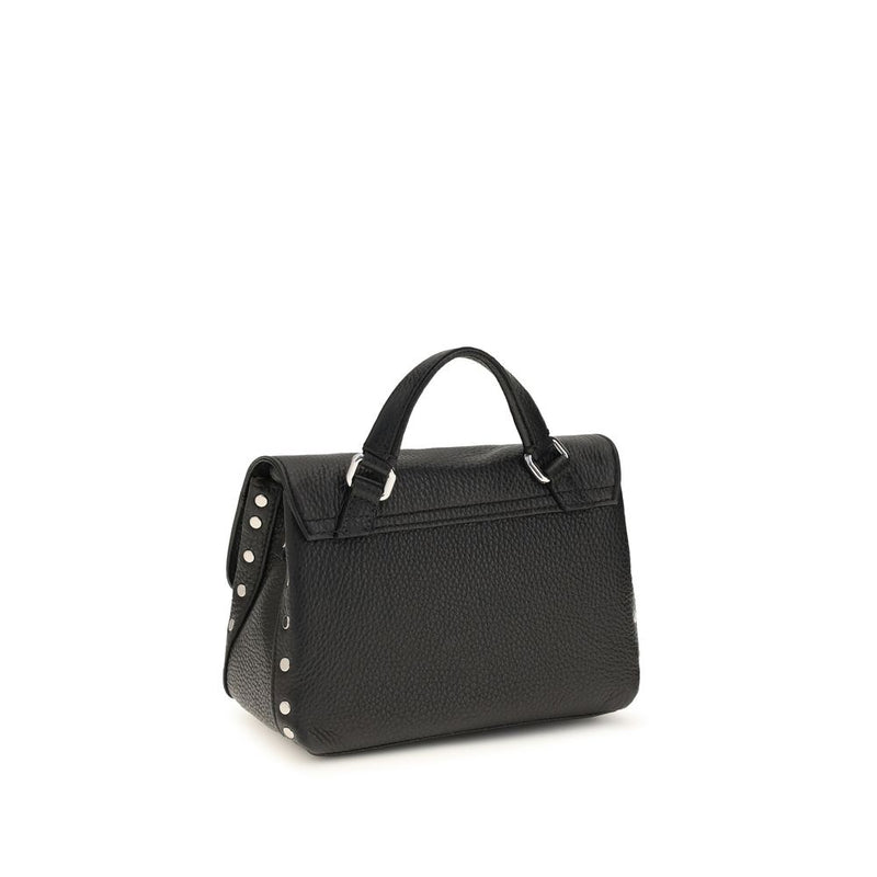 Zanellato Black Calf Leather Bos Taurus Shoulder Bag