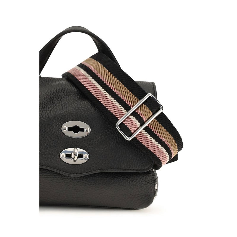 Zanellato Black Calf Leather Bos Taurus Shoulder Bag