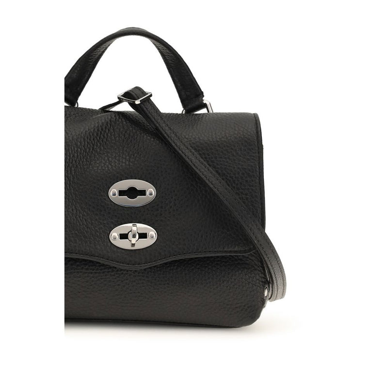 Zanellato Black Calf Leather Bos Taurus Shoulder Bag