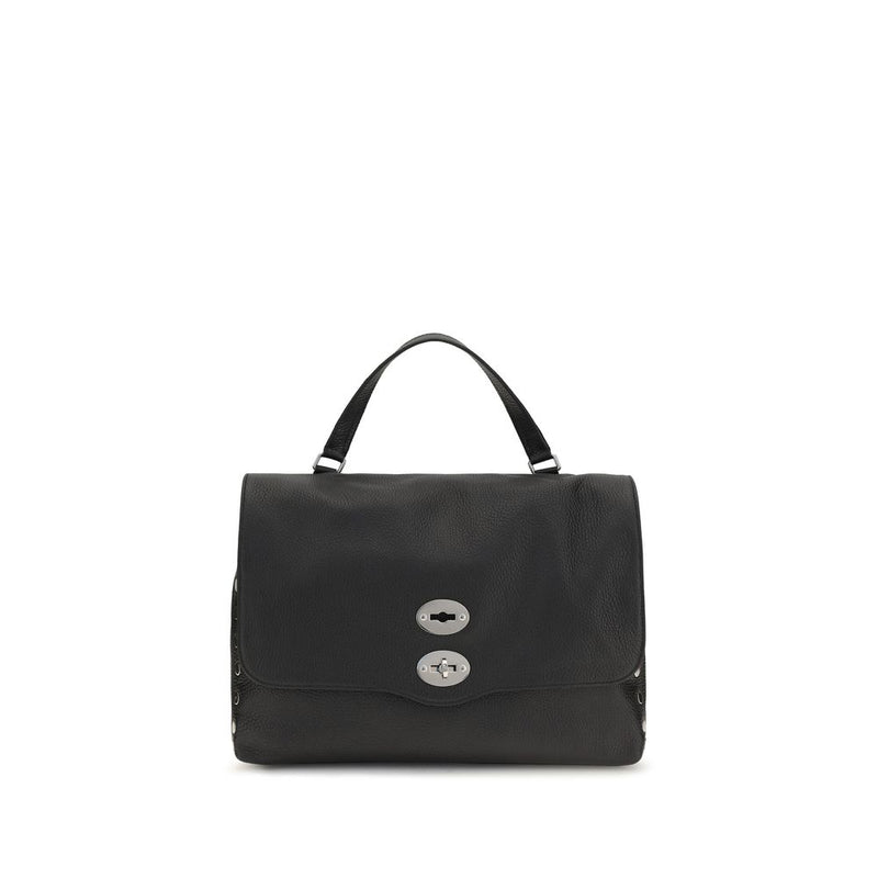 Zanellato Black Calf Leather Bos Taurus Shoulder Bag