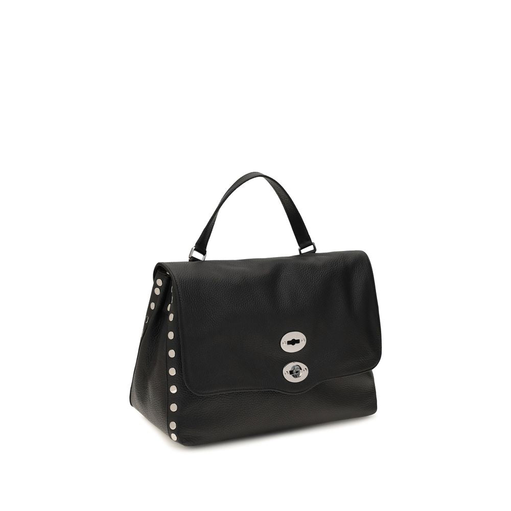 Zanellato Black Calf Leather Bos Taurus Shoulder Bag