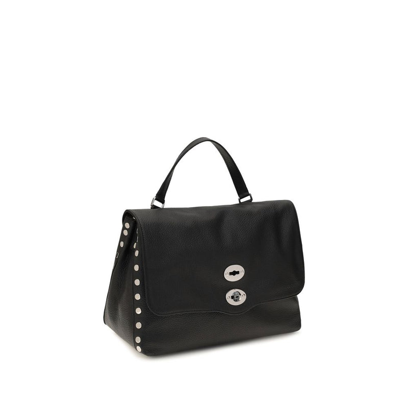Zanellato Black Calf Leather Bos Taurus Shoulder Bag