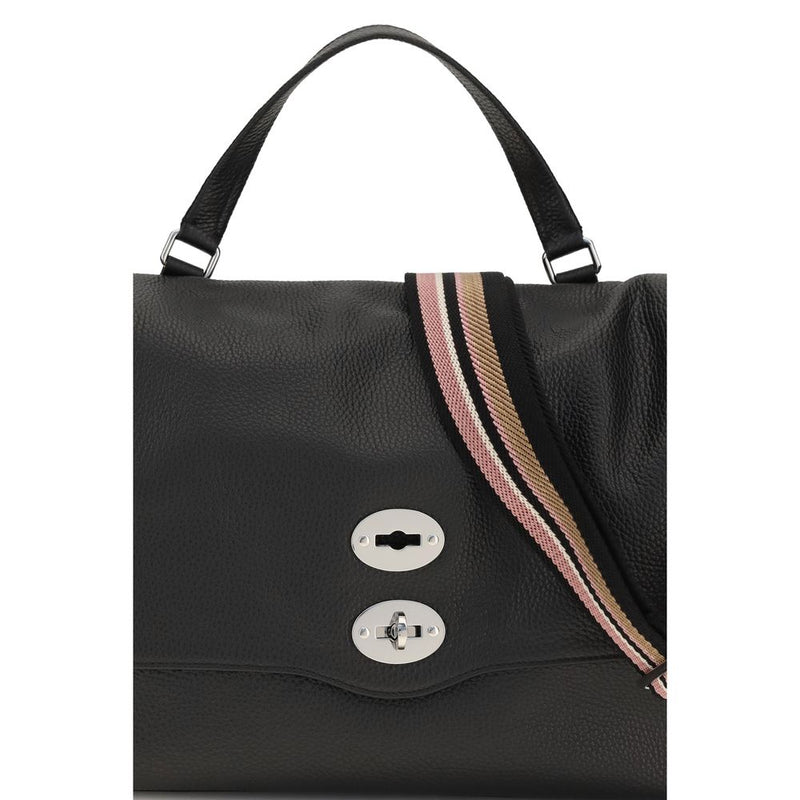 Zanellato Black Calf Leather Bos Taurus Shoulder Bag