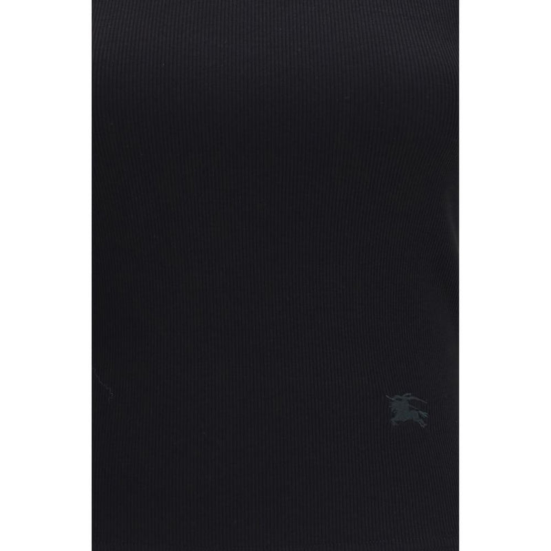 Burberry Black Cotton Lace-Detail T-Shirt for Women
