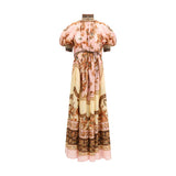 Zimmermann Aster Billow Multicolor Silk Casual Dress