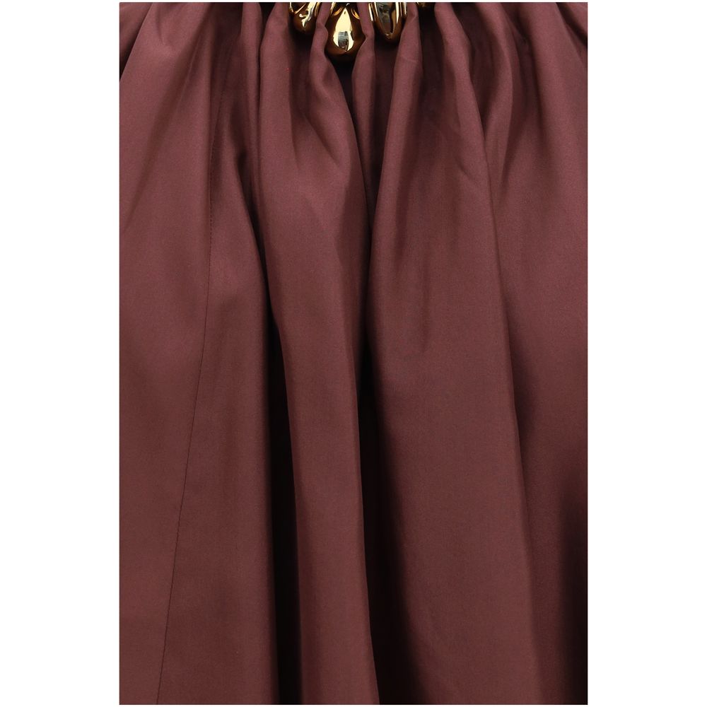 Zimmermann Bordeaux Silk Sleeveless T-Shirt