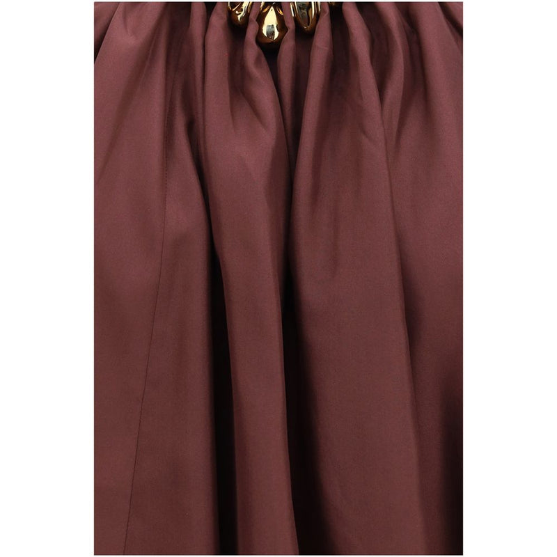 Zimmermann Bordeaux Silk Sleeveless T-Shirt