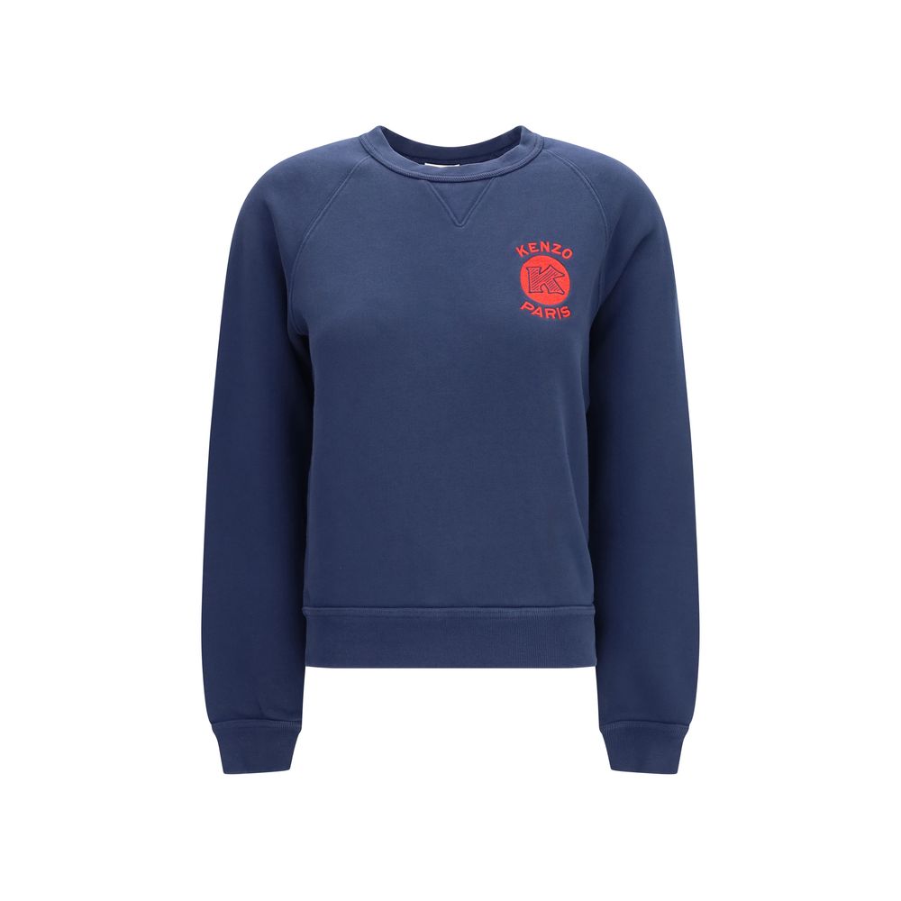 Kenzo Blue Cotton Sweatshirt - Paris Emblem