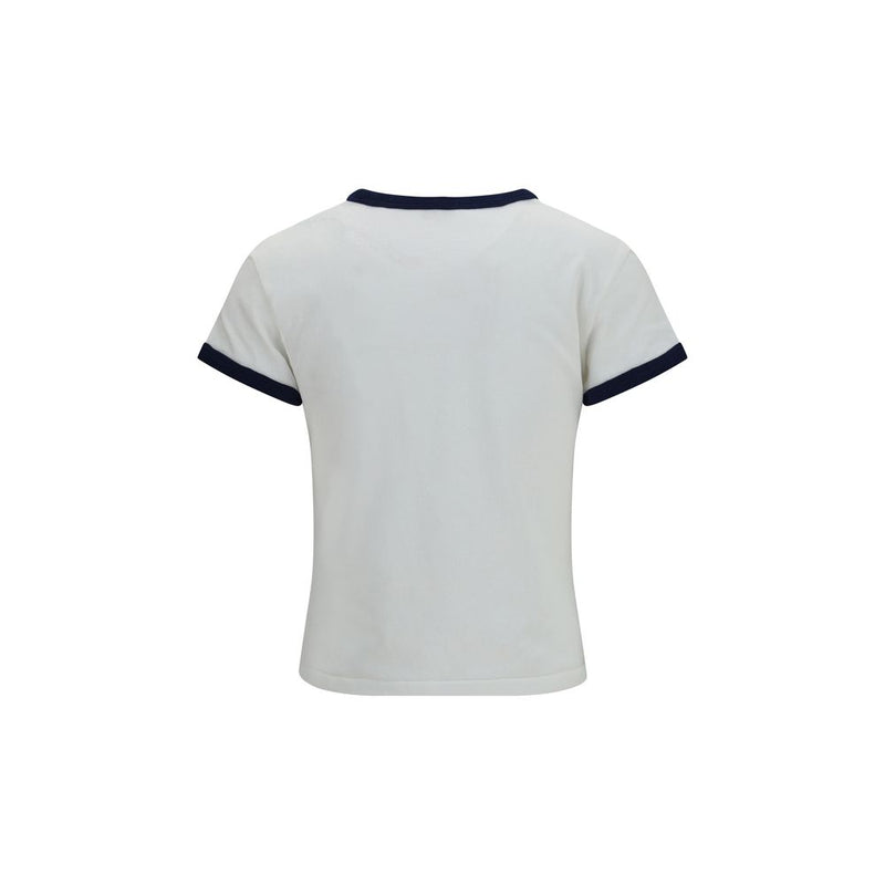 Kenzo White Cotton T-Shirt - Paris Emblem