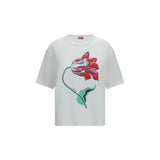 Kenzo White Cotton T-Shirt - Tulip Graphic Design