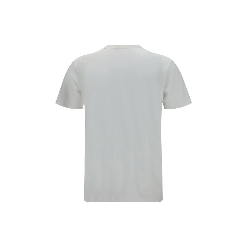 Kenzo White Cotton T-Shirt with Tulip Embroidery