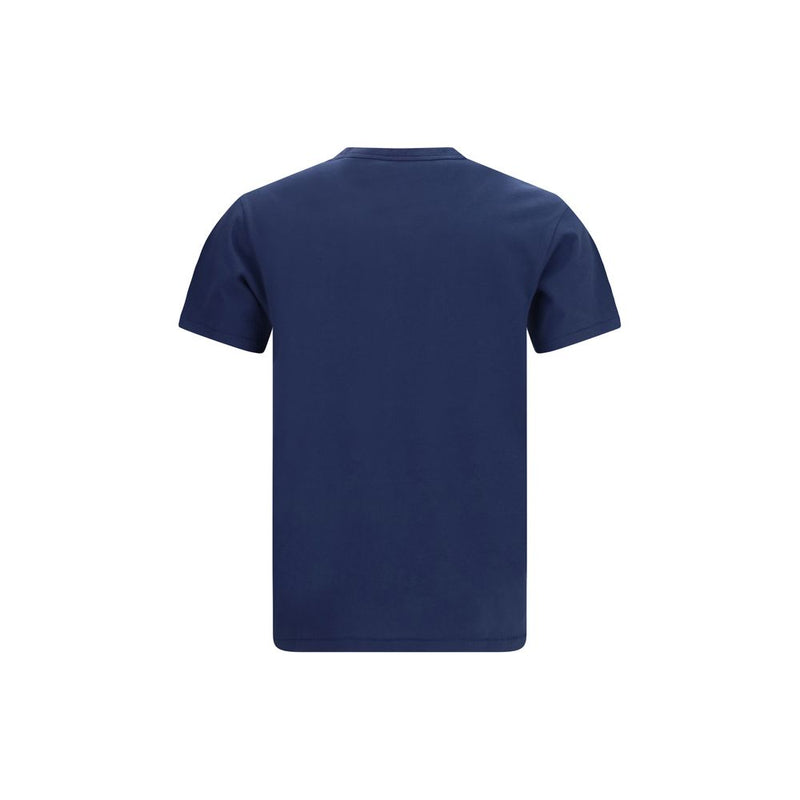 Kenzo Blue Tulip Embroidered Cotton T-Shirt