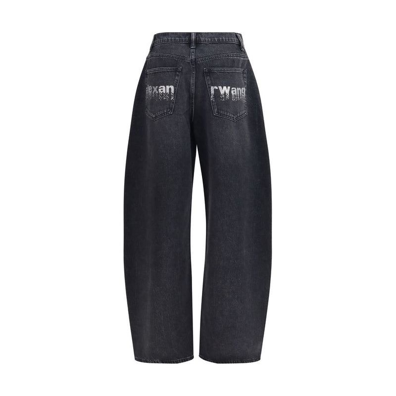 Alexander Wang Crystal Balloon Black Cotton Jeans