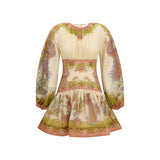 Zimmermann Indra Multicolor Cotton Mini Dress