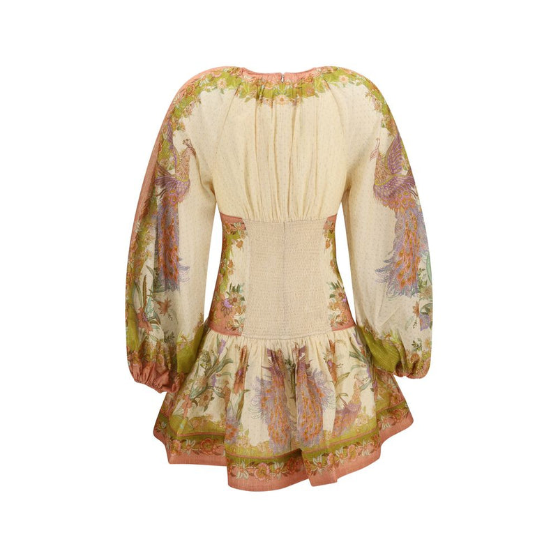 Zimmermann Indra Multicolor Cotton Mini Dress