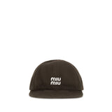 Casquette en coton marron Miu Miu