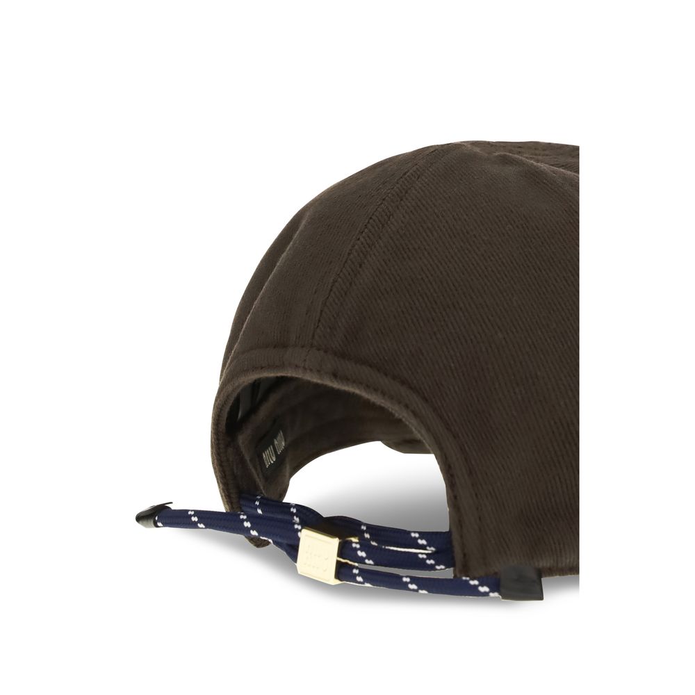Casquette en coton marron Miu Miu