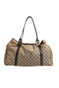 Gucci Beige and Black Canvas Twins Medium Tote Bag