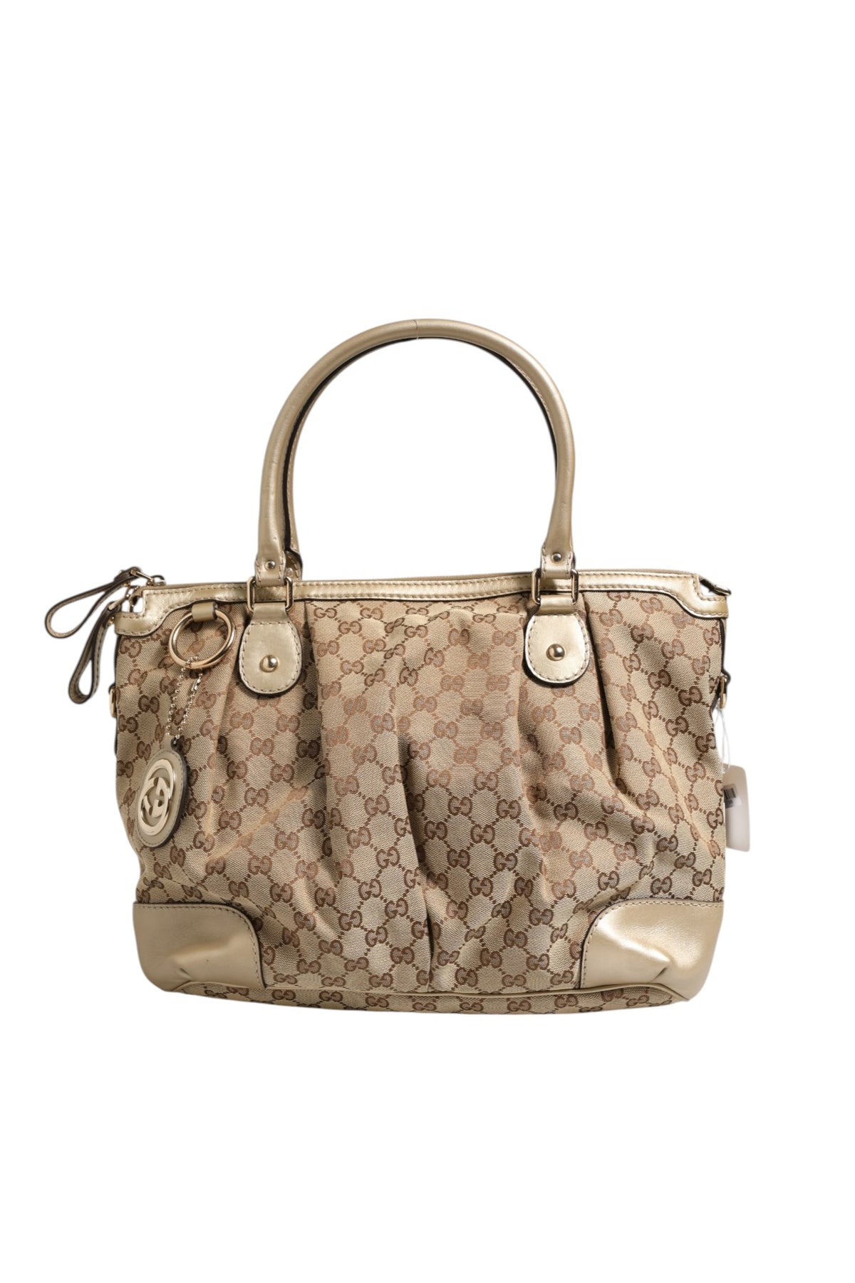 Gucci Canvas Sukey Satchel - Élégance intemporelle en beige