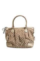 Gucci Canvas Sukey Satchel - Élégance intemporelle en beige