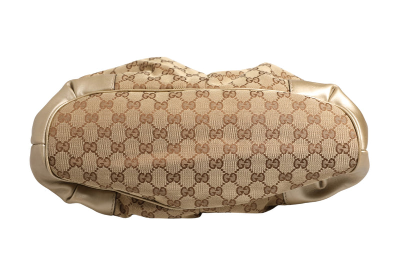 Gucci Canvas Sukey Satchel - Beige