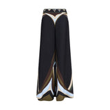 Pantalon évasé noir en soie Emilio Pucci