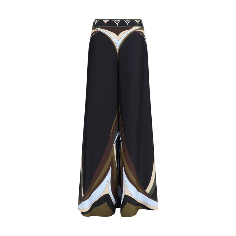 Emilio Pucci Black Silk Flared Pants
