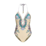 Zimmermann Indra Crochet Detail Beige One-Piece Swimsuit