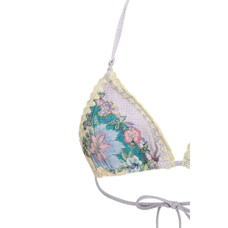 Zimmermann Indra Beige Polyamide Bikini with Crochet Detail