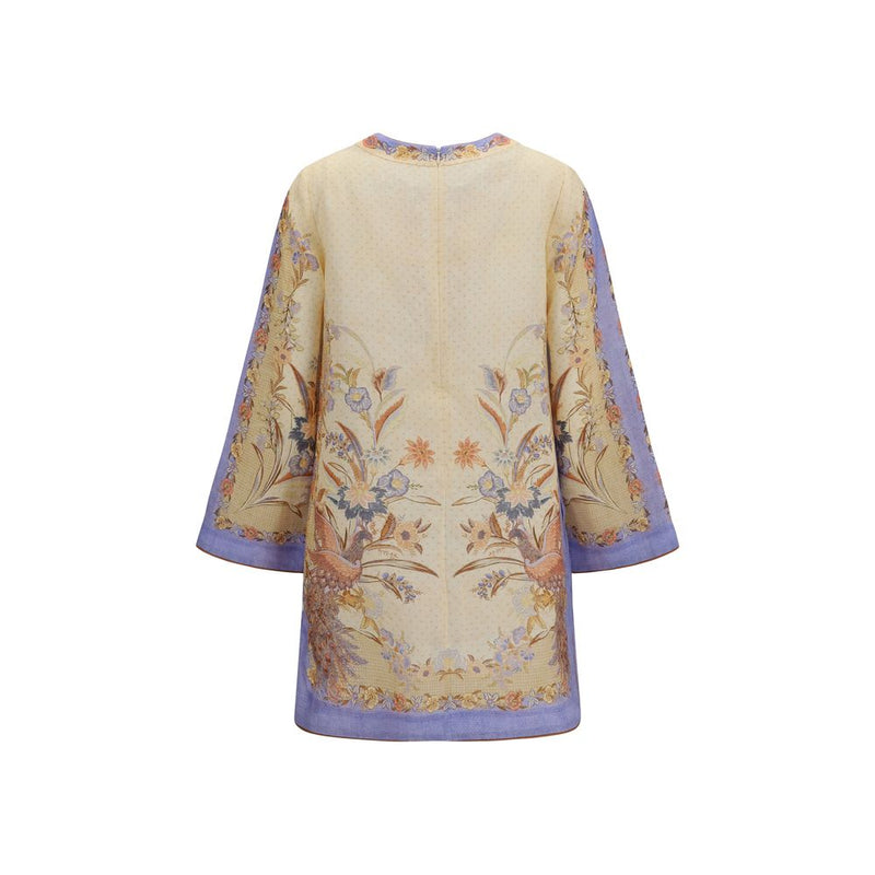 Zimmermann Indra Floral Tunic Dress - Multicolor Linen