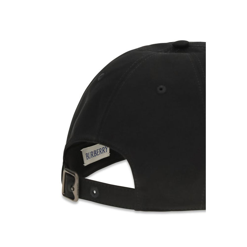 Burberry Black Cotton Baseball Cap - Iconic Style and Comfort